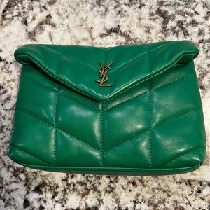 Saint Laurent Small Lou Leather Puffer Clutch